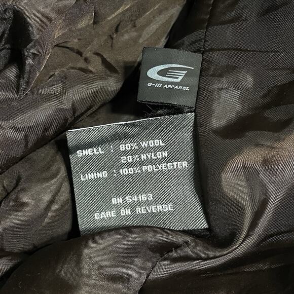 Kenneth Cole Reaction Wool Blend Overcoat Plus Size 24 Dark Brown Classic Fall - Picture 9 of 11